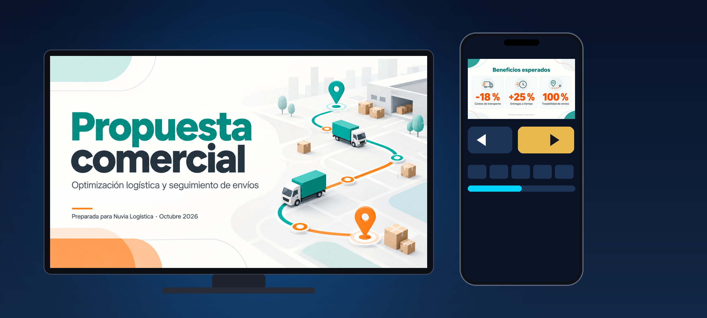 Presentación Online IARNOVA: diapositivas en el televisor controladas desde el celular